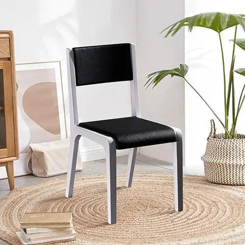 7 Pieces Dining Suite Dining Table & 6X Chairs in Round Shape High Glossy MDF Wooden Base Combination of Black & White ColouX Deals499