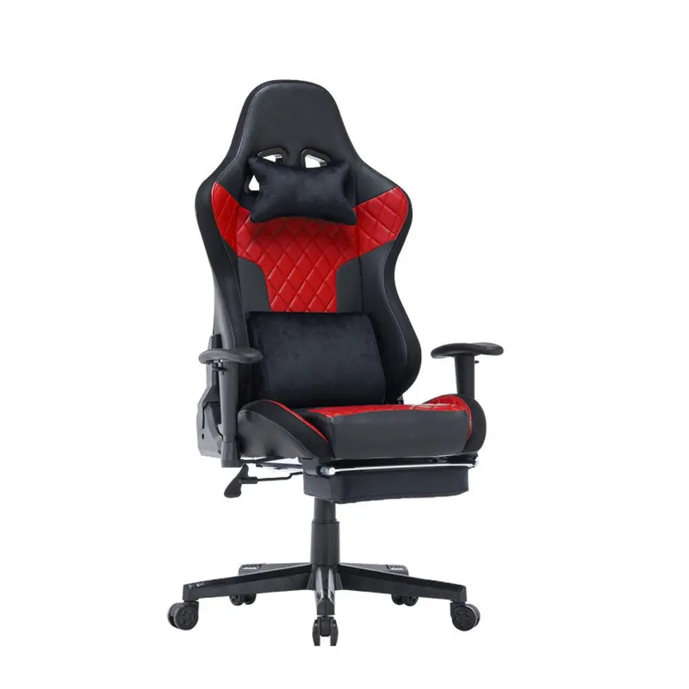 7 RGB Lights Bluetooth Speaker Gaming Chair Ergonomic Racing chair 165° Reclining Gaming Seat 4D Armrest Footrest Black Red Deals499