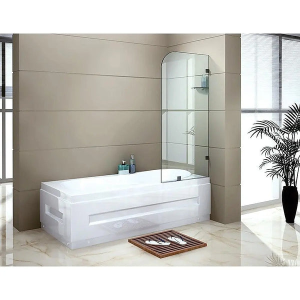 700 x 1450mm Frameless Bath Panel 10mm Glass Shower Screen By Della Francesca Deals499