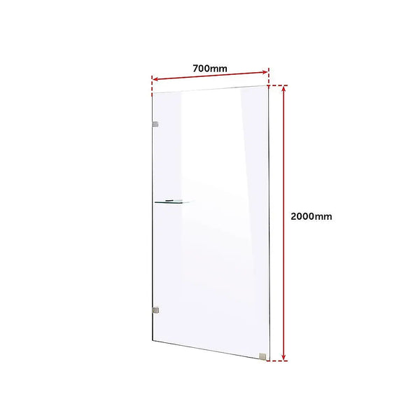 700 x 2000mm Frameless 10mm Safety Glass Shower Screen Deals499
