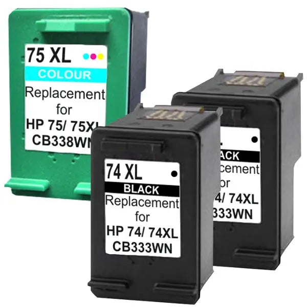 7XL4 Compatible Inkjet Cartridge Set #2  3 Cartridges HP