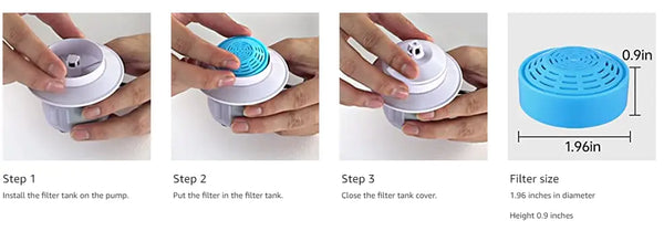 8 x Pet Dog Cat Fountain Filter Replacement Activated Carbon Exchange Filtration System Automatic Water Dispenser Compatible from Deals499 at Deals499