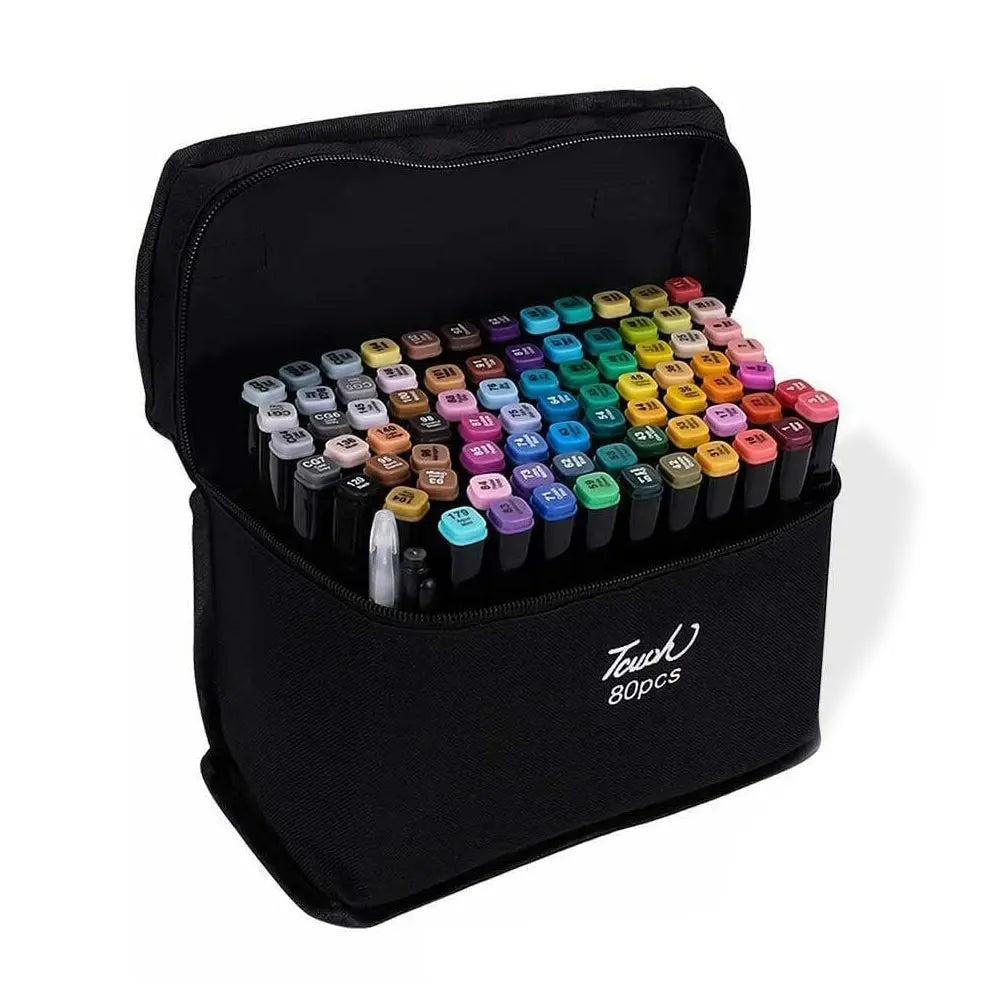 80 Colors Marker Pen Set Dual Headed Graphic Artist Sketch Copic Markers Deals499