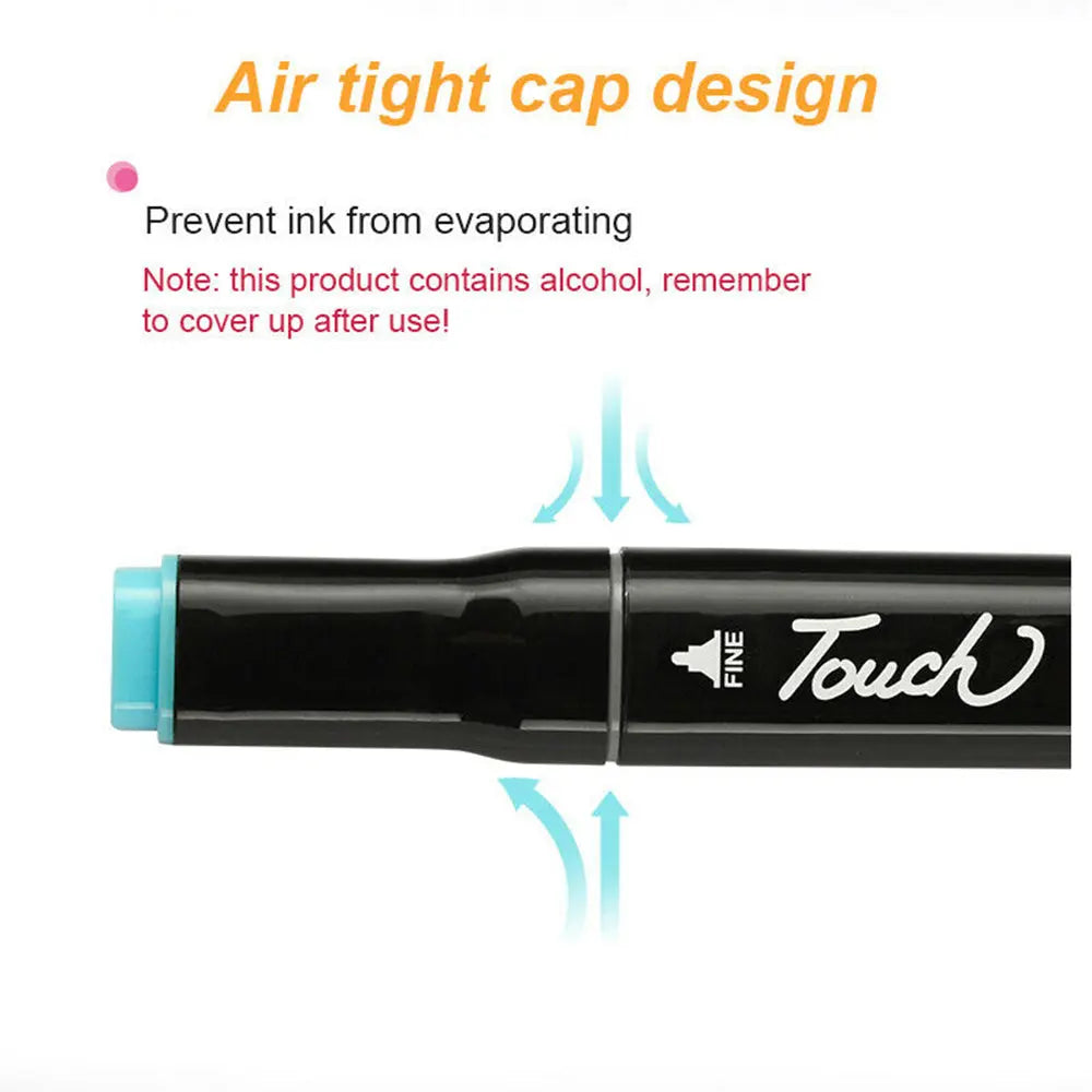 80 Colors Marker Pen Set Dual Headed Graphic Artist Sketch Copic Markers Deals499