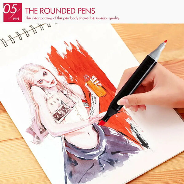 80 Colors Marker Pen Set Dual Headed Graphic Artist Sketch Copic Markers Deals499