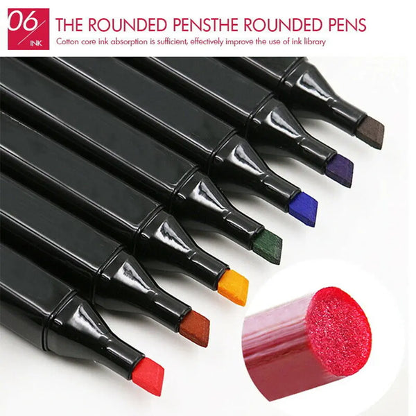 80 Colors Marker Pen Set Dual Headed Graphic Artist Sketch Copic Markers Deals499