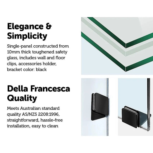 800 x 2000mm Frameless 10mm Safety Glass Shower Screen Deals499