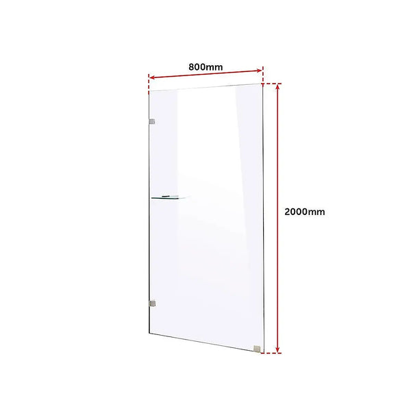 800 x 2000mm Frameless 10mm Safety Glass Shower Screen Deals499