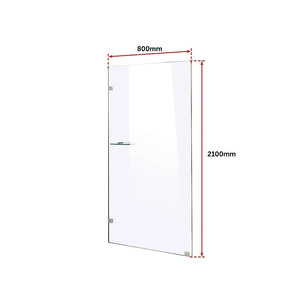 800 x 2100mm Frameless 10mm Safety Glass Shower Screen Deals499