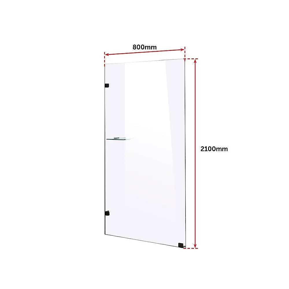 800 x 2100mm Frameless 10mm Safety Glass Shower Screen Deals499