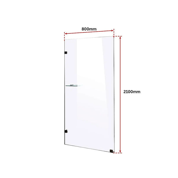 800 x 2100mm Frameless 10mm Safety Glass Shower Screen Deals499