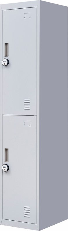 4-Digit Combination Lock 2-Door Vertical Locker for Office Gym Shed School Home Storage Grey Deals499