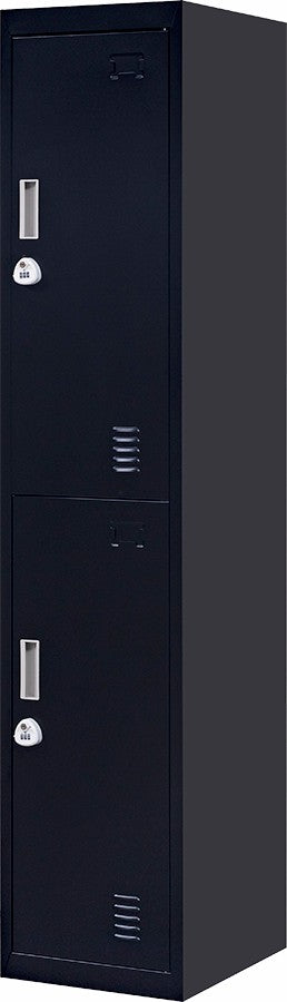 3-Digit Combination Lock 2-Door Vertical Locker for Office Gym Shed School Home Storage Black Deals499