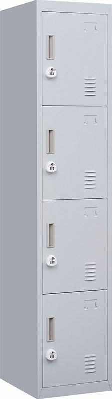 3-digit Combination Lock 4 Door Locker for Office Gym Grey Deals499
