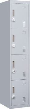 3-digit Combination Lock 4 Door Locker for Office Gym Grey Deals499