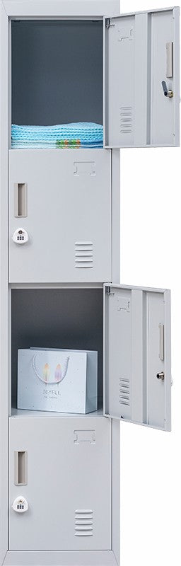 3-digit Combination Lock 4 Door Locker for Office Gym Grey Deals499