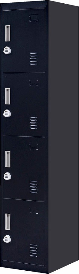 3-digit Combination Lock 4 Door Locker for Office Gym Black Deals499