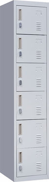 Padlock-operated Lock 6-Door Locker for Office Gym Shed School Home Storage Grey Deals499