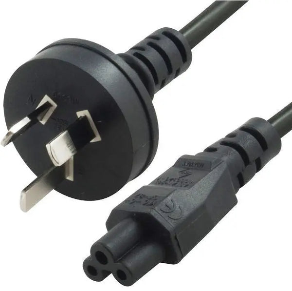 8WARE AU Power Lead Cord Cable 2m - 3-Pin to Cloverleaf Plug ICE 320-C5 Mickey Type Black 240V 7.5A 3 core for Notebook/Laptop AC Adapter ~UPAT-IECM-1 8WARE