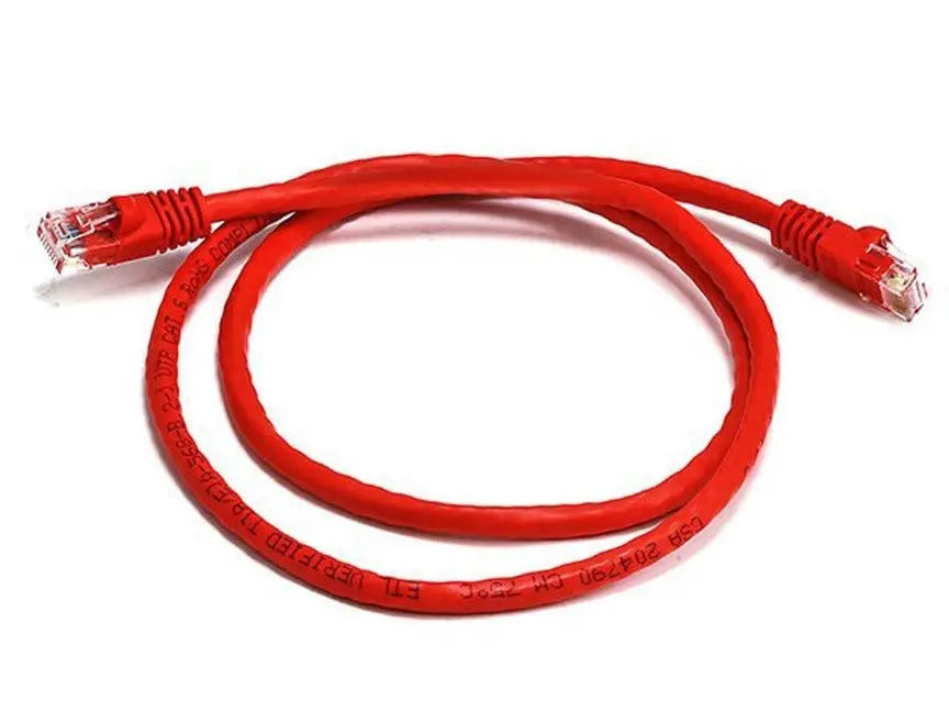 8WARE Cat6a UTP Ethernet Cable 0.5m (50cm) SnaglessÂ Red 8WARE