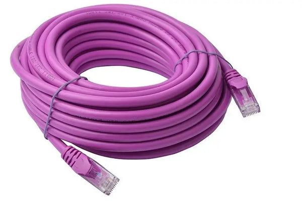 8WARE Cat6a UTP Ethernet Cable 10m SnaglessÂ Purple 8WARE