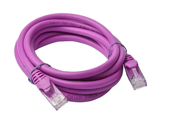 8WARE Cat6a UTP Ethernet Cable 2m SnaglessÂ Purple 8WARE