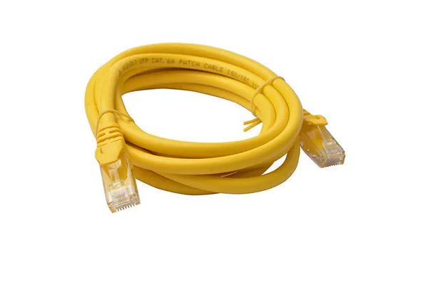 8WARE Cat6a UTP Ethernet Cable 2m SnaglessÂ Yellow 8WARE