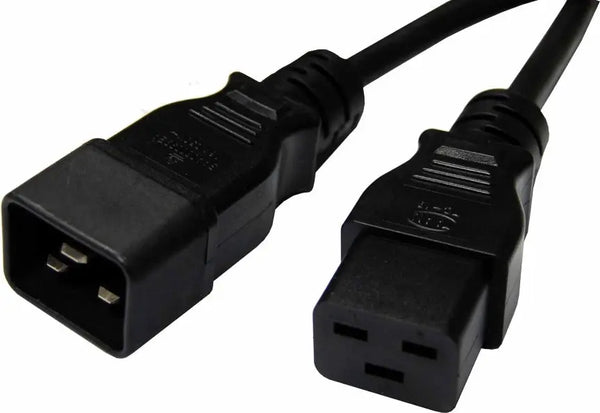 8WARE Power Cable Extension 1m IEC-C19 to IEC-C20 Male to Female 8WARE