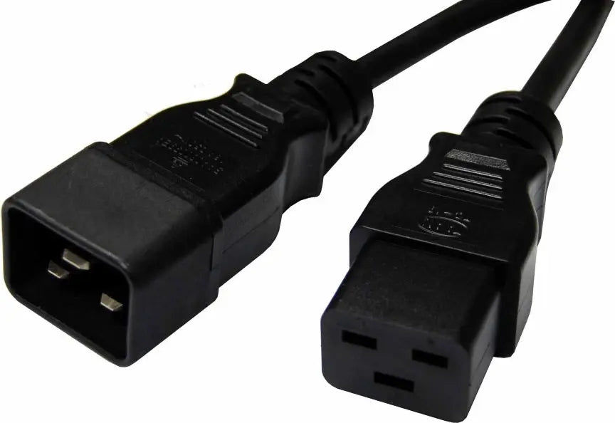 8WARE Power Cable Extension 2m IEC-C19 to IEC-C20 Male to Female 8WARE