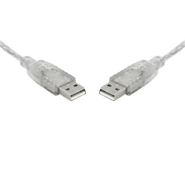 8WARE USB 2.0 Cable 2m A to A Male to Male Transparent 8WARE