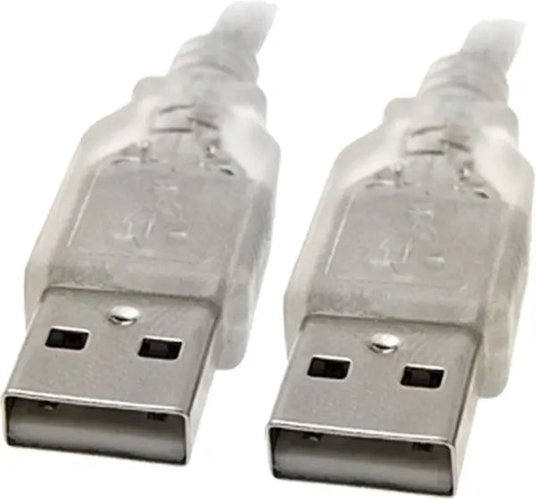 8WARE USB 2.0 Cable 3m A to A Male to Male Transparent 8WARE