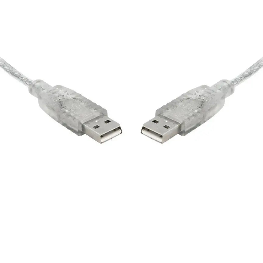 8WARE USB 2.0 Cable 5m A to A Transparent Metal Sheath UL Approved 8WARE
