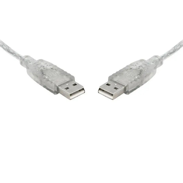 8WARE USB 2.0 Cable 5m A to A Transparent Metal Sheath UL Approved 8WARE