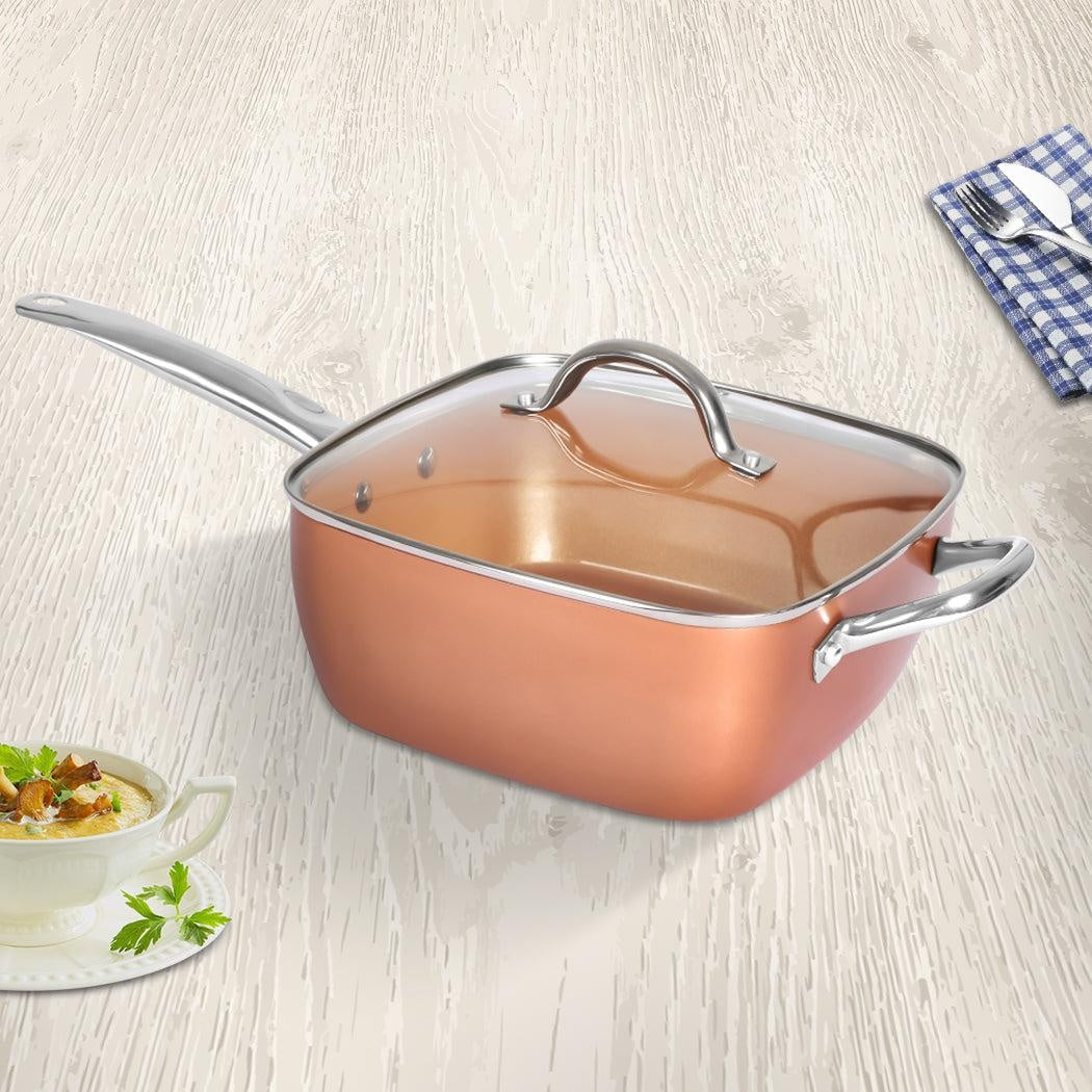 Saucepan Set Frying Pan Non Stick Deep Fry Steamer with Glass Lid Cookware Set Deals499