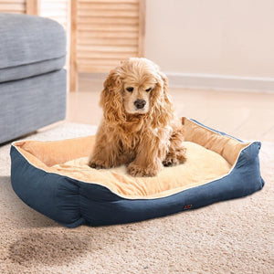 PaWz Pet Bed Mattress Dog Cat Pad Mat Puppy Cushion Soft Warm Washable XL Blue Deals499