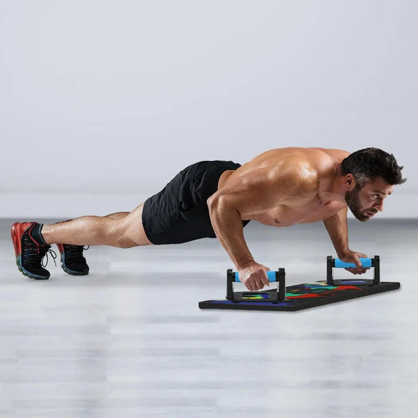 9 in1 Push Up Board Yoga Bands Fitness Workout Train Gym Exercise Pushup Stands Deals499