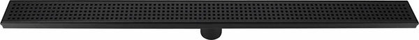900mm Bathroom Shower Black Grate Drain w/Centre outlet Floor Waste Square Pattern Deals499