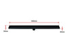900mm Tile Insert Bathroom Shower Black Grate Drain w/Centre outlet Floor Waste Deals499