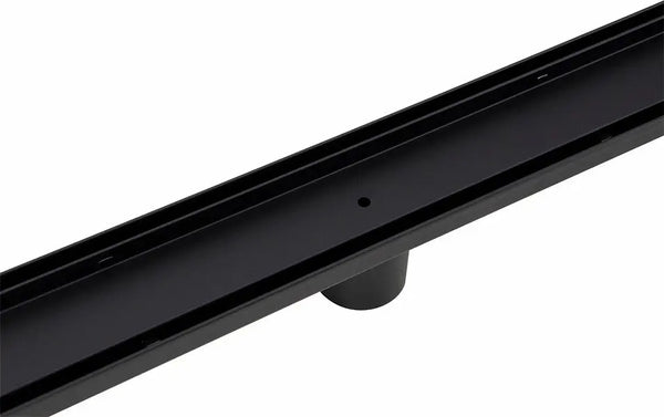 900mm Tile Insert Bathroom Shower Black Grate Drain w/Centre outlet Floor Waste Deals499