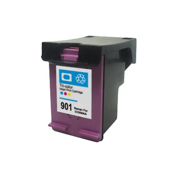 #901XL Colour Remanufactured Cartridge (New Chip) HP