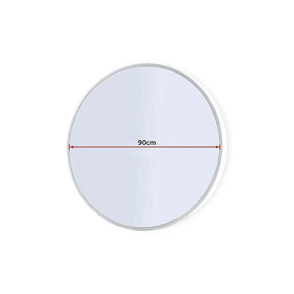 90cm Round Wall Mirror Bathroom Makeup Mirror by Della Francesca Deals499