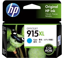 HP 915XL High Yield Cyan Original Ink Cartridge HP