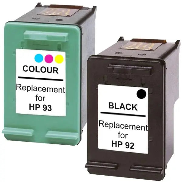 #92 Remanufactured Inkjet Cartridge Set #1  2 Cartridges HP