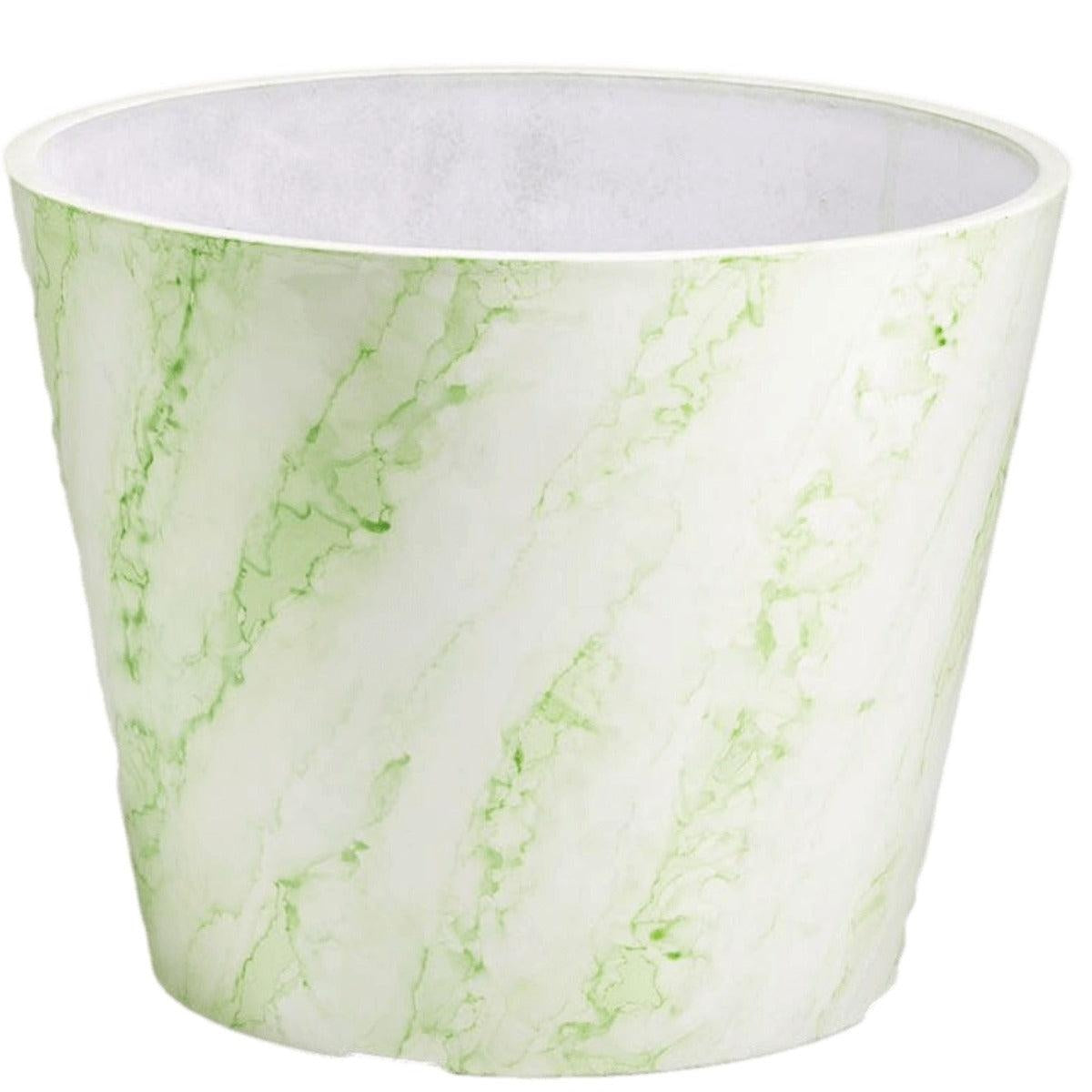 Green & White Imitation Marble Pot 25cm Deals499