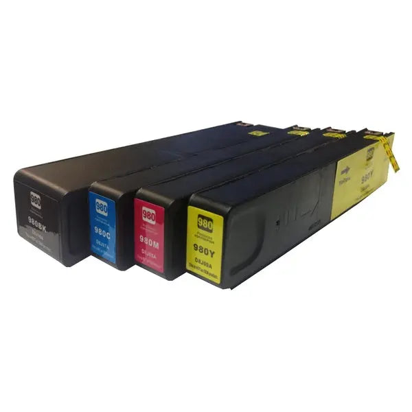 980XL Premium Pigment Inkjet Compatible Set (4 Cartridges) HP