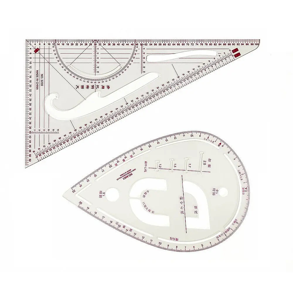 9pc French Curve Ruler Set DIY Sewing Pattern Measuring Tool for Dressmaker Deals499