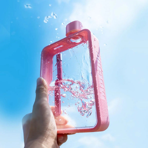 A5 Flat Water Bottle Portable Travel Mug BPA Free Water Bottle (Pink) Deals499