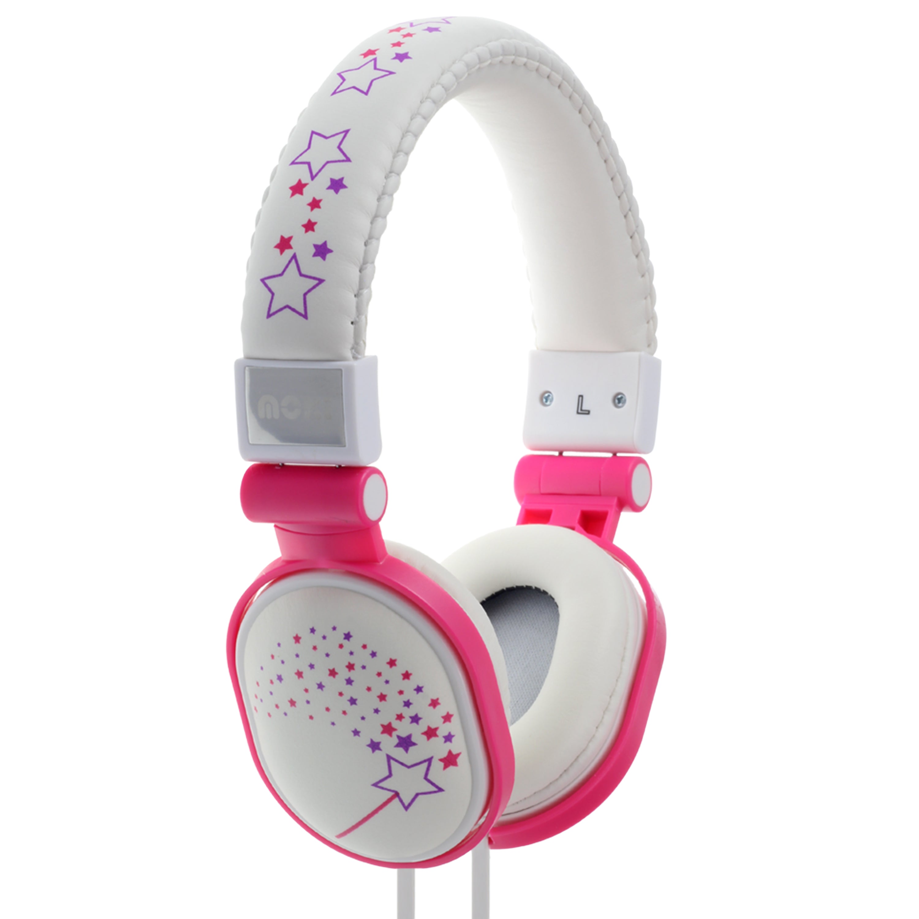 MOKI Poppers-Sparkles White soft cushioned premium DJ Style headphone MOKI