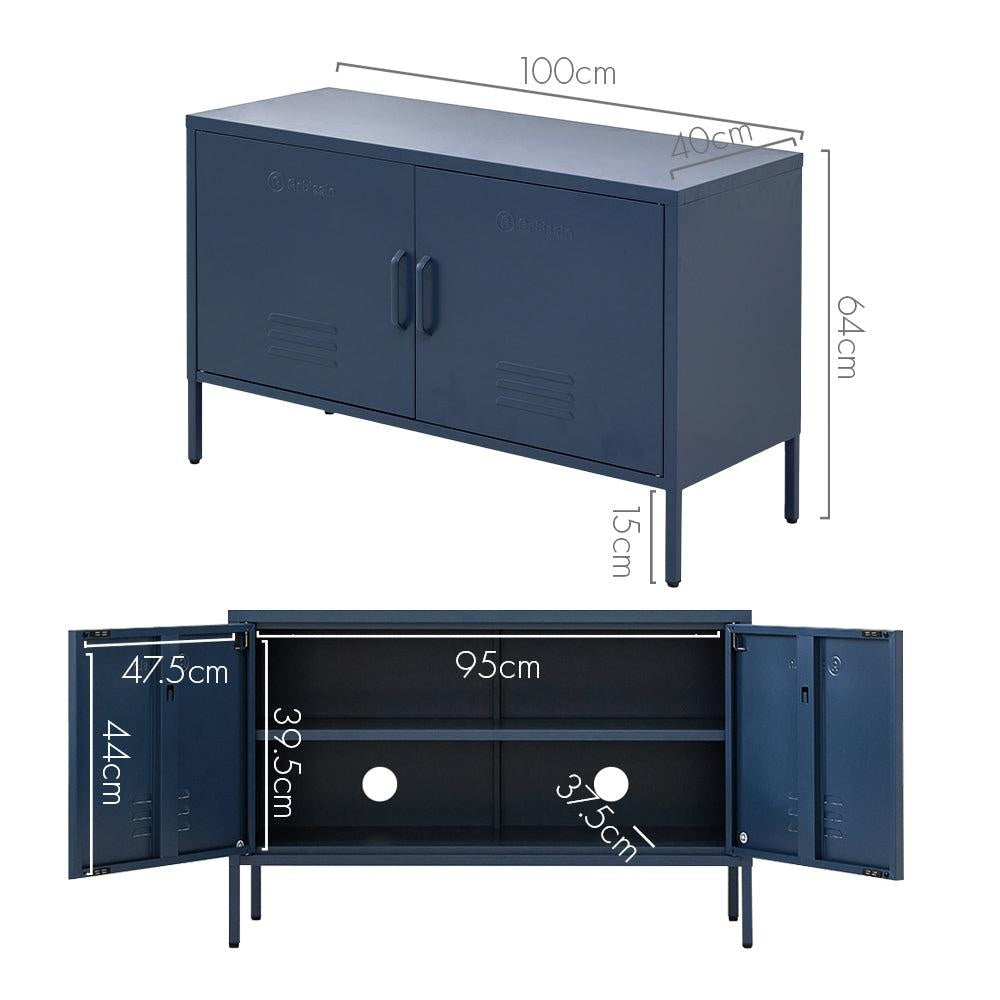 ArtissIn Base Metal Locker Storage Shelf Organizer Cabinet Buffet Sideboard Blue Deals499