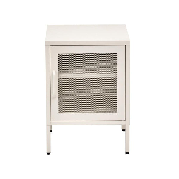 ArtissIn Mini Mesh Door Storage Cabinet Organizer Bedside Table White Deals499